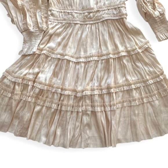 Ulla Johnson Gemma Plisse Mini Dress In Dawn, Size 6, New with Tag, $575 MSRP - Picture 12 of 16